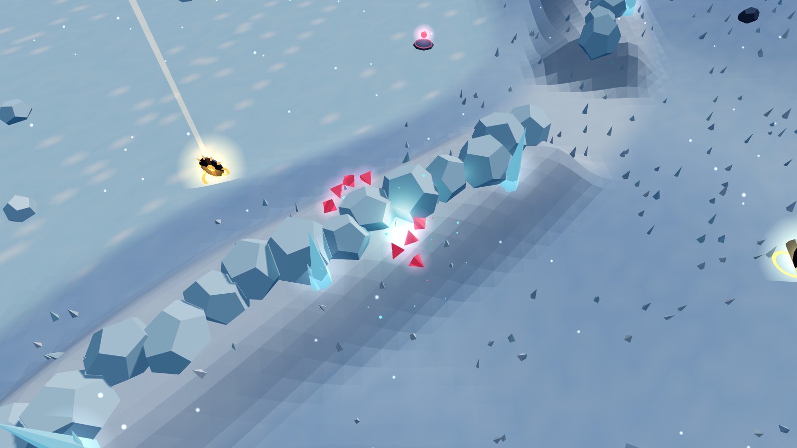 Gletscherwall mit Splitterwesen auf Frostsplitter
